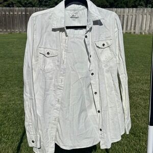 Inso Activewear Shirt‎ Denim Button Down Long Sleeve Casual Top, M